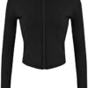 Lviefent Womens Lightweight Full Zip Running Track Jacket Workout Slim Fit Yoga Sportwear with Thumb Holes