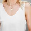 Ekouaer Womens Silk Satin Tank Tops V Neck Casual Cami Sleeveless Camisole Blouses Summer Basic Tank Shirt - Image 3