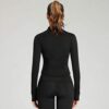 Lviefent Womens Lightweight Full Zip Running Track Jacket Workout Slim Fit Yoga Sportwear with Thumb Holes - Image 4